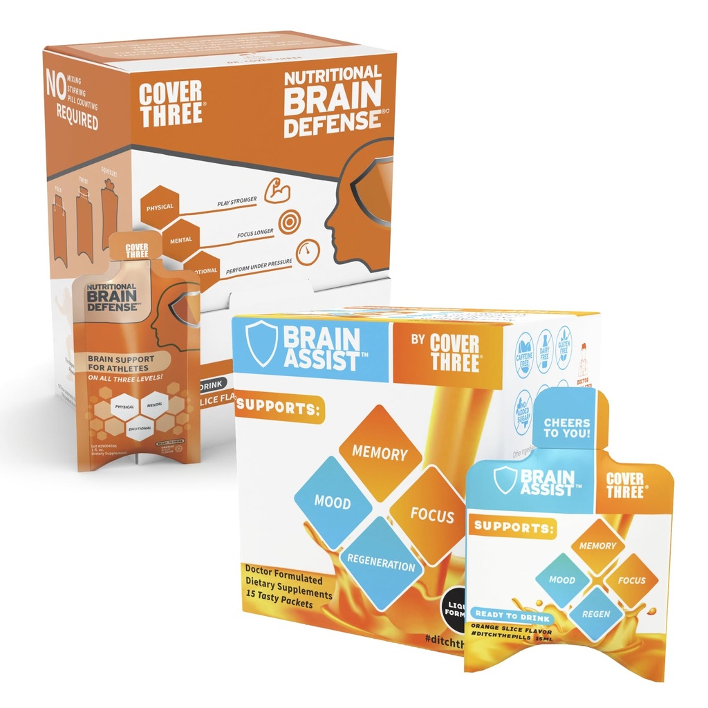 Brein Assist + Hersenverdediging Ondersteuning Focus, Geheugen, Helderheid, Concentratie, Regeneratie Ondersteuning