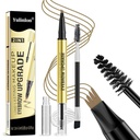 2 in 1 langwerpige wenkbrauwpotlood en Brown-Up-Grade Gel, lichtbruin en bruine Shades (3# donkerbruin)