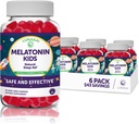 Lunakai Kids Melatonine Gummies 1mg - Smaakvolste Vrije Formule - Non-GMO, Veganist, Gluten Gratis Kauwbare Lage Dosis Supplement voor kinderen - Natuurlijke Slaap Gummy voor kinderen 2 jaar oud + - (6 Pack)