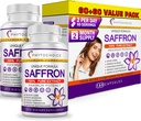 Saffraansupplementen - 100% Pure Saffron Extract Capsules - Boost Energy & Mood, Focus, Vision, Ondersteunt Eye, Retina en Lens Health, Ondersteuning Hartgezondheid voor vrouwen en mannen - Made in USA - 120 Capsules