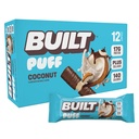 Built Bar, Puff Protein Bars, Coconut Puff, 17g Protein Snacks, On-The-Go Bars, Slechts 140 Calorieën, 6g Suiker, Collageen, Glutenvrij, 12 Tellen