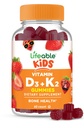Enfants vivants Vitamine D3 K2 Gummées $ 1000iu D3 et K2 100mcg $ Great Tasting D3 et K2 Suppléments $ pour la santé osseuse et l'immunité $ VIT D3 K2 pour les enfants $ 60 Gummées