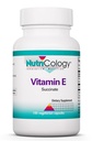 Nutricologie Vitamine E Succinaatsupplement - voor mannen en vrouwen, 400 IE D-Alfa-Tocoferyl, Antioxidant, Vegetarische Capsules - 100 Tel.