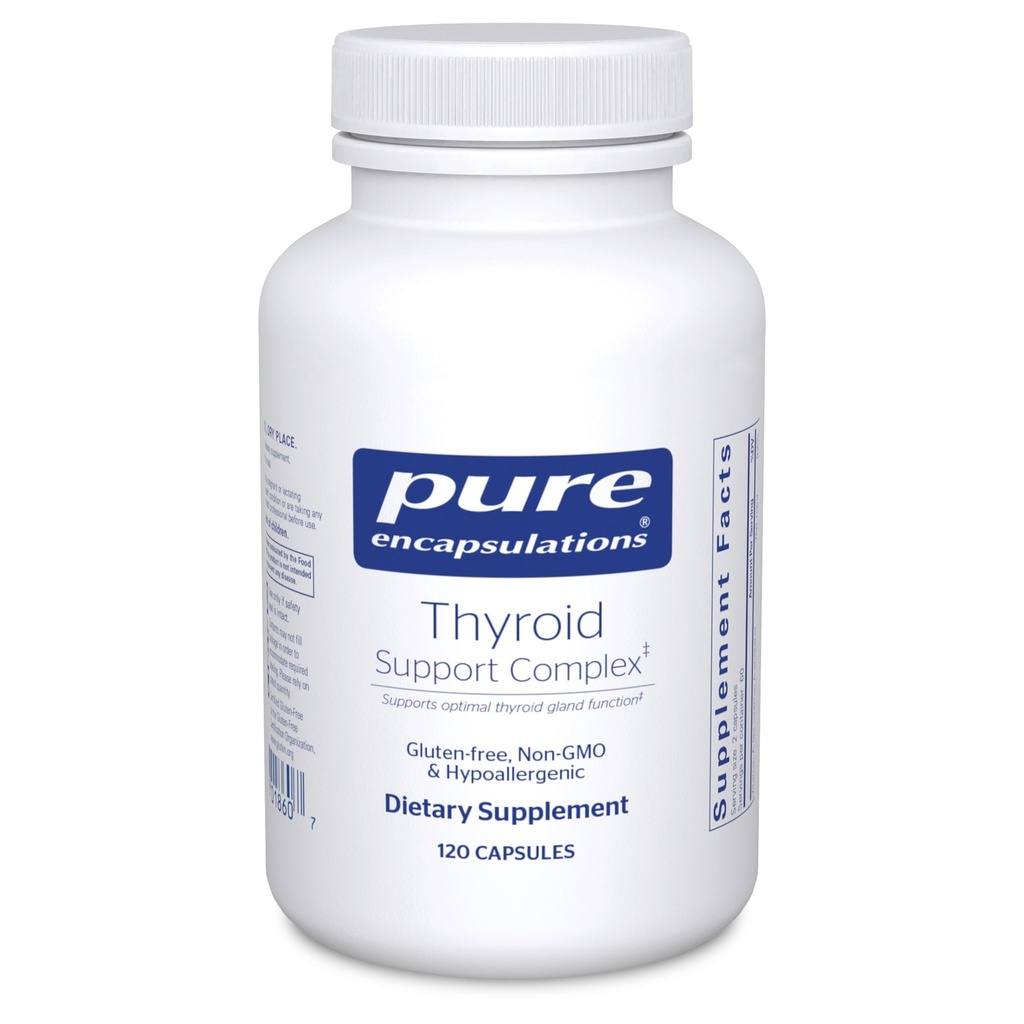 Pure Encapsulations Thyroid Support Complex - Ondersteunt de schildkliergezondheid* - Antioxidant Infusie - met Ashwagandha & Jodium - Non-GMO & Vegetarische - 120 capsules