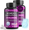 Probiotica voor vrouwen 190 Miljard CFU - 10 Strains & Postbiotica voor Wowen-Immune, Digestief, Gut, Vaginale & Urinaire Gezondheid, PH Balance- Ondersteunt Occasional Constipatie, Gas & Bloating, 120 Capsule