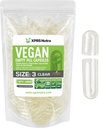 XPRS Nutra Maat 3 Lege Capsules - 1000 Tel helder Lege Vegan Capsules - Vegetarische pillen - DIY plantaardige Capsules vullen - Veggie pilscaps