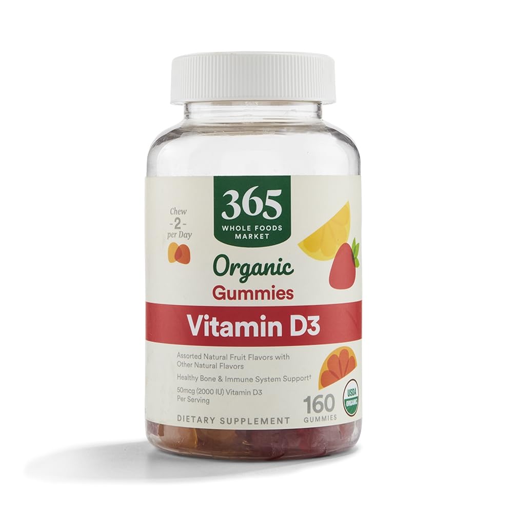 365 by Whole Foods Market, Organic Vitamin D3 Gummy, 160 Count