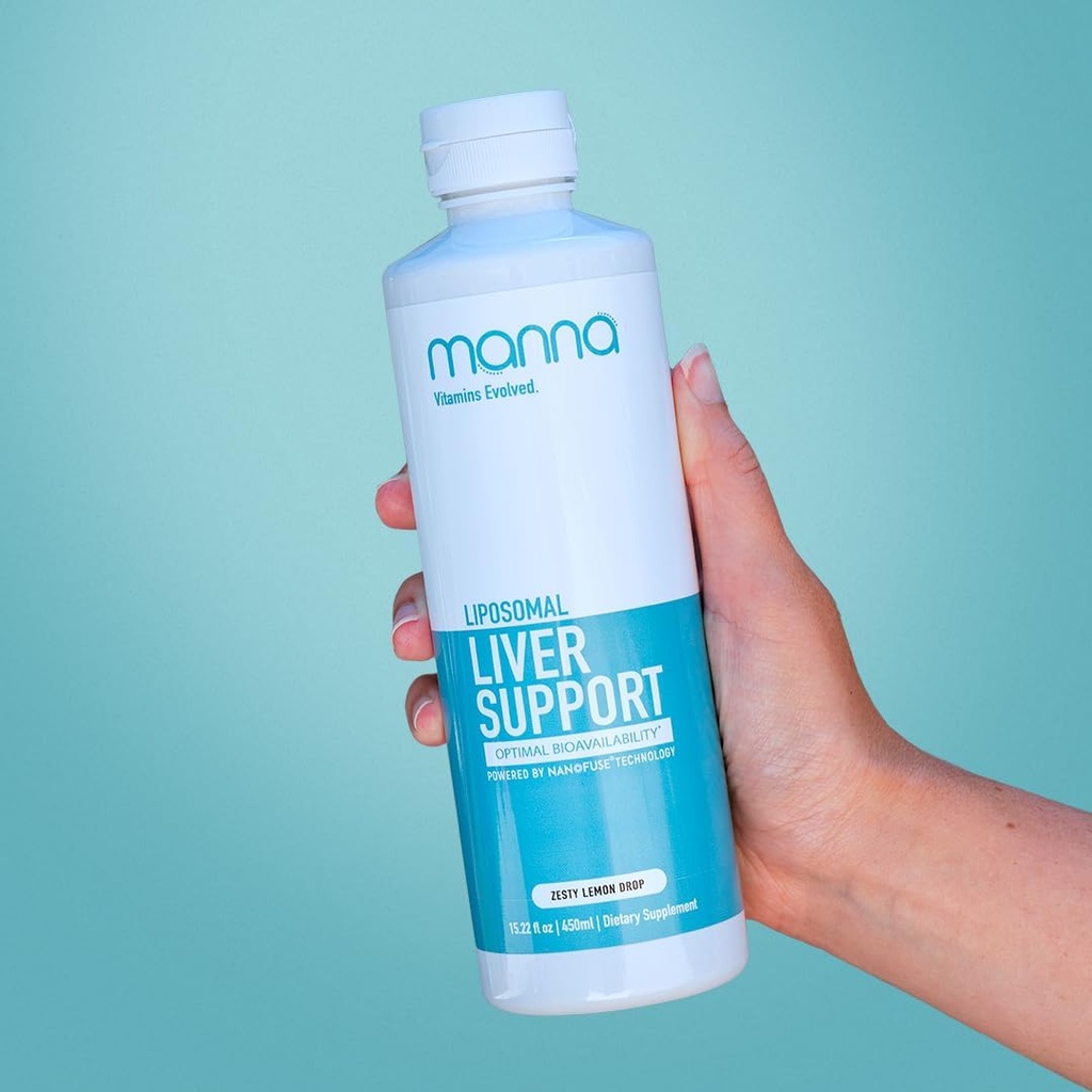 Manna Liposomale Lever Ondersteuning - Lever Reiniging Detox & Reparatie - Lever Ondersteuning supplementen voor vrouwen & mannen