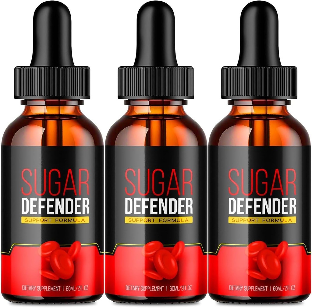VIVE MD Sugar Defender Drops - Officiële Formule - Sugar Defender 24, Sugar Defender Liquid, maximale sterkte Sugar Defender Supplement met Hawthorn Berry Biologische, Sugar Defender Reviews (3 Pack)