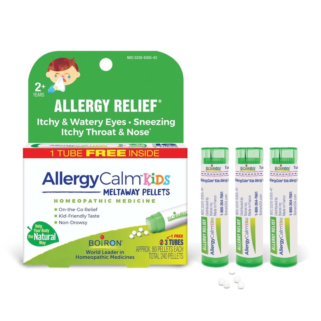 Boiron AllergieCalm Kids Homeopathische Geneeskunde voor Allergie Relief 3 Tubes Box
