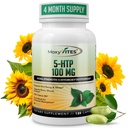 MoxyVites 5HTP 100mg Supplement, Plus B6, 5 HTP Organic Whole Food - Best Serotonine Booster - Non-GMO, 120 Vegan Capsules