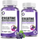 Creatine Monohydrate Gommies Muscle Strength pour les hommes et les femmes, supplément de stimulation énergétique avant le travail - Arôme de raisin