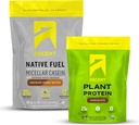 Ascent Caseïne Proteïnepoeder Chocolade Pindakaas Butter 2 lb & Plant Proteïne Poeder Chocolade 18 Servers