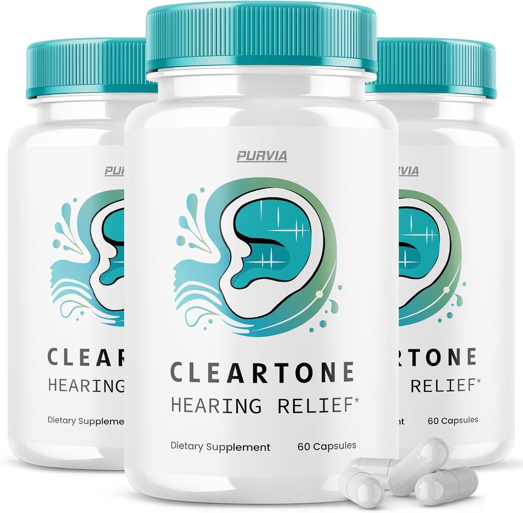 (3 Pack) Cleartone Pillen - Officiële Formule - Cleartone Tinnitus Hoorondersteuning Pillen, Clear Tone Pillen Hoorhulp Maximale sterkte Formule Clear Tone Advanced Vitamine Supplement (180 Capsules)