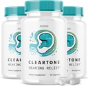 (3 Pack) Cleartone Pillen - Officiële Formule - Cleartone Tinnitus Hoorondersteuning Pillen, Clear Tone Pillen Hoorhulp Maximale sterkte Formule Clear Tone Advanced Vitamine Supplement (180 Capsules)