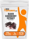BulkSupplements.com Vlierbes Extract Poeder - Vlierbessen afkomstig van zwarte vlierbessen, Immune Support Supplement - Glutenvrij - 175mg per portie, 1kg (2.2 lbs) (pakket van 1)