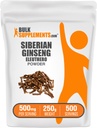 BulkSupplements.com Eleuthero Powder - Siberische Ginseng Powder, Eleutherococcus senticosus, Ginseng Herbal Supplement - Glutenvrij, 500mg per portie, 250g (8.8 oz) (pakket van 1)