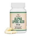 Alpha Lipoïnezuur 600 mg per portie, 60 capsules (Getest door derden, Non-GMO, Glutenvrij, Veganistisch Safe) Krachtig Antioxidant voor Neuropathie en Cardiovasculaire Gezondheid (ALA Supplement) door Dubbel Hout