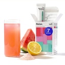 Calm Drink Mix - Relaxation Aid met Magnesium, Ashwagandha, L-Theanine, & Vitamin D - Ondersteunt Cortisol verordening en Mood voor mannen en vrouwen - Watermeloen Limonade smaak 7 Sticks
