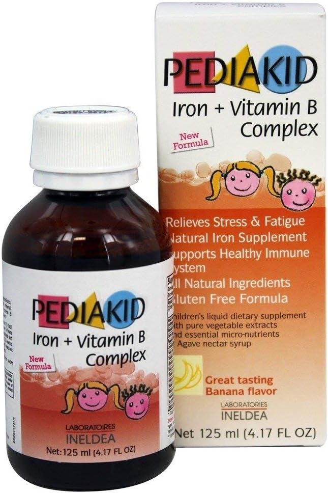 IJzer + vitamine B complex Alle nieuwe formule natuurlijke vitaminen en minerale supplement om kinderen te helpen met vermoeidheid, vermoeidheid en broosheid