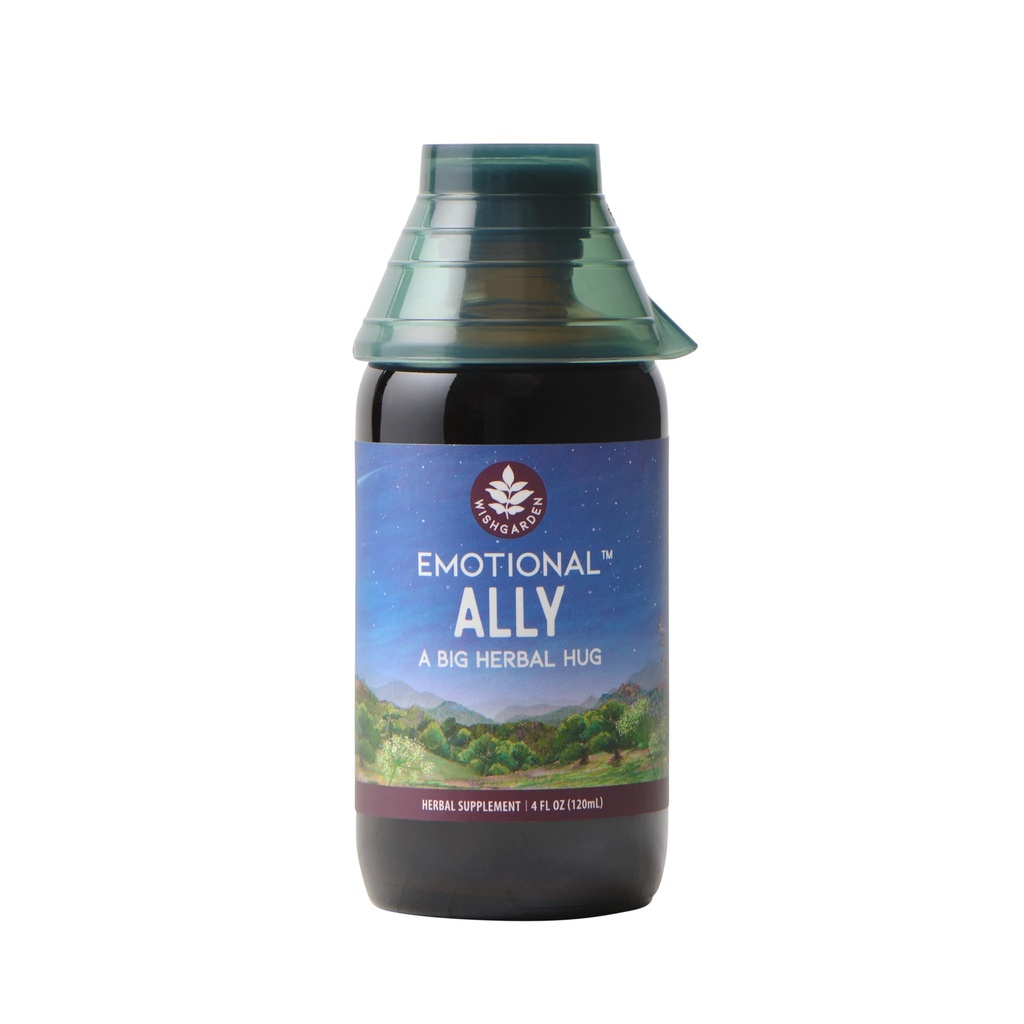 WishJarden Herbs Emotional Ally - All-Natural Fast-Activing Liquid Herbal Supplément avec Passionflower, Scullcap, St Johns Wort & Motherwort soutient Emotional Landing, A Big Herbal Hug, 4oz