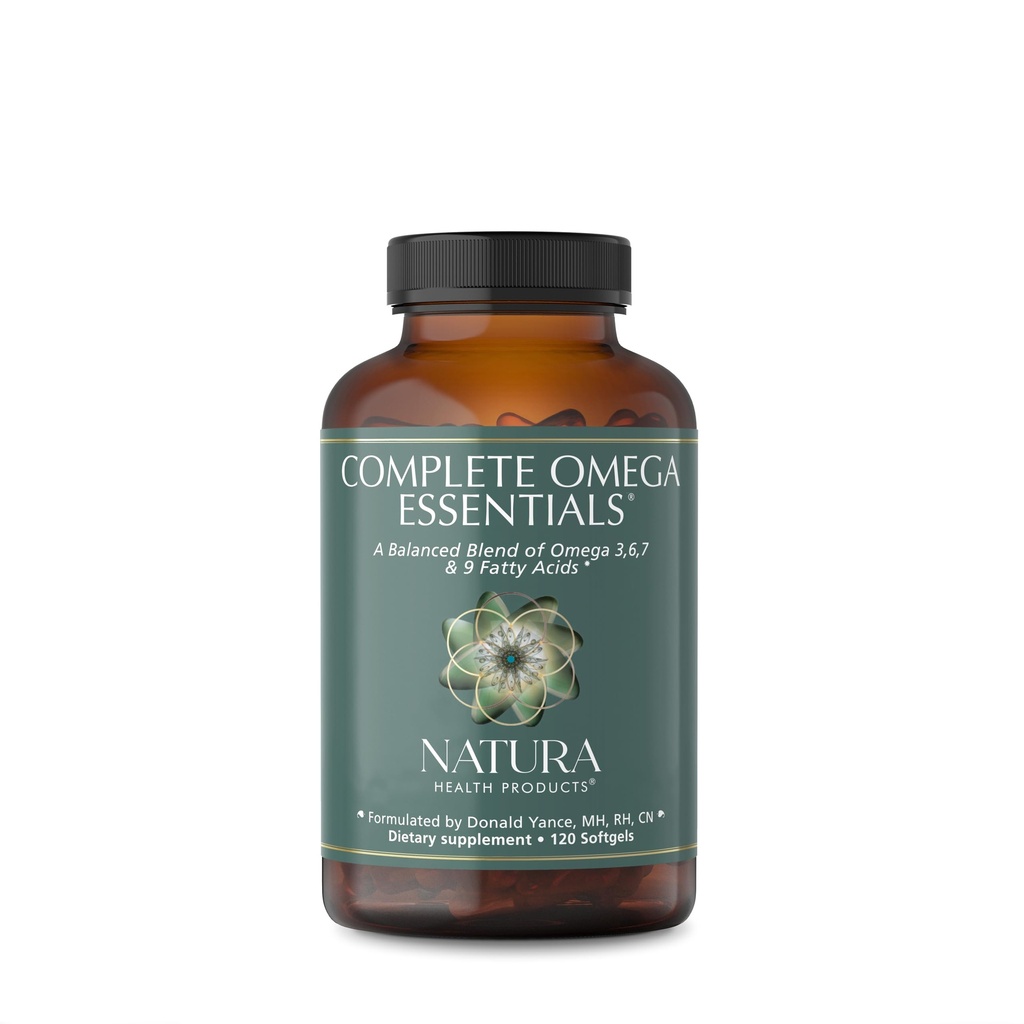 Natura Health Products Complete Omega Essentials Supplement - Balanced Blend of Omega 3, 6, 7, & 9 Vetzuren - Met Visolie Concentraat, Borage Seed Oil, Sea Buckthorn Berry (120 softgels)