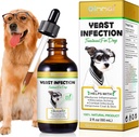 Behandeling van hond Gistinfectie, Natuurlijke Gistinfectie Behandeling voor honden, Ondersteunt hondenoorinfectie Behandeling en Allergie Itch Relief, Vermindert ontsteking, Improve Coat & Skin, Bacon smaak, 2 Fl Oz