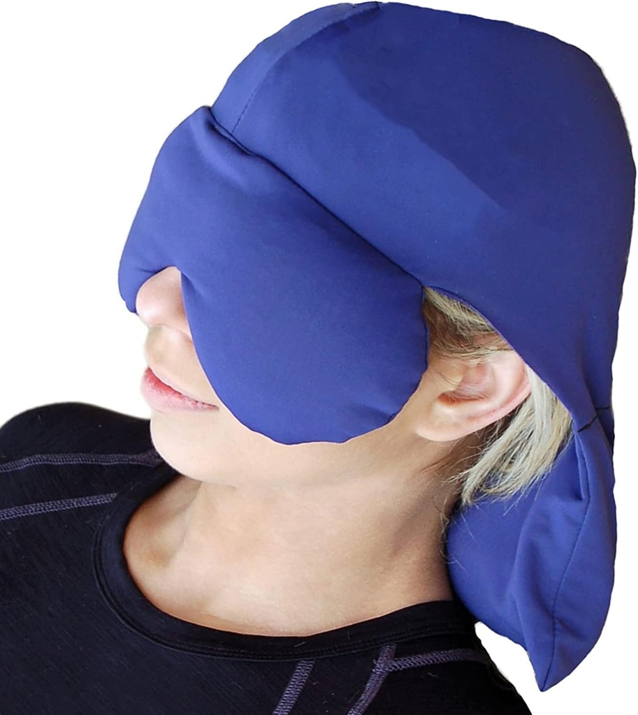 Sinusdruk & Migraine Hoofdpijn Relief Cap en Eye Wrap - Diepe penetrerende Herbal Ice hoed voor warme of koude Sinus pijn verlichting