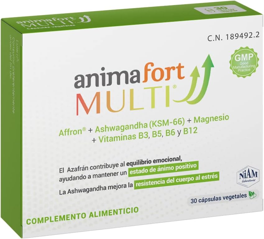 Animafort Multi - Cápsulas Vegetales con Affran, 5-HTP, Magnesio y Vitaminas B