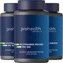 ProHealth Nicotinamide Riboside Pro 500. Gepatenteerd NR Niagen 500mg Plus 250mg TMG. NAD+ Supplement Boosts NAD+. NR Supplement Proven in 300 Studies. 30 porties (3 verpakkingen)