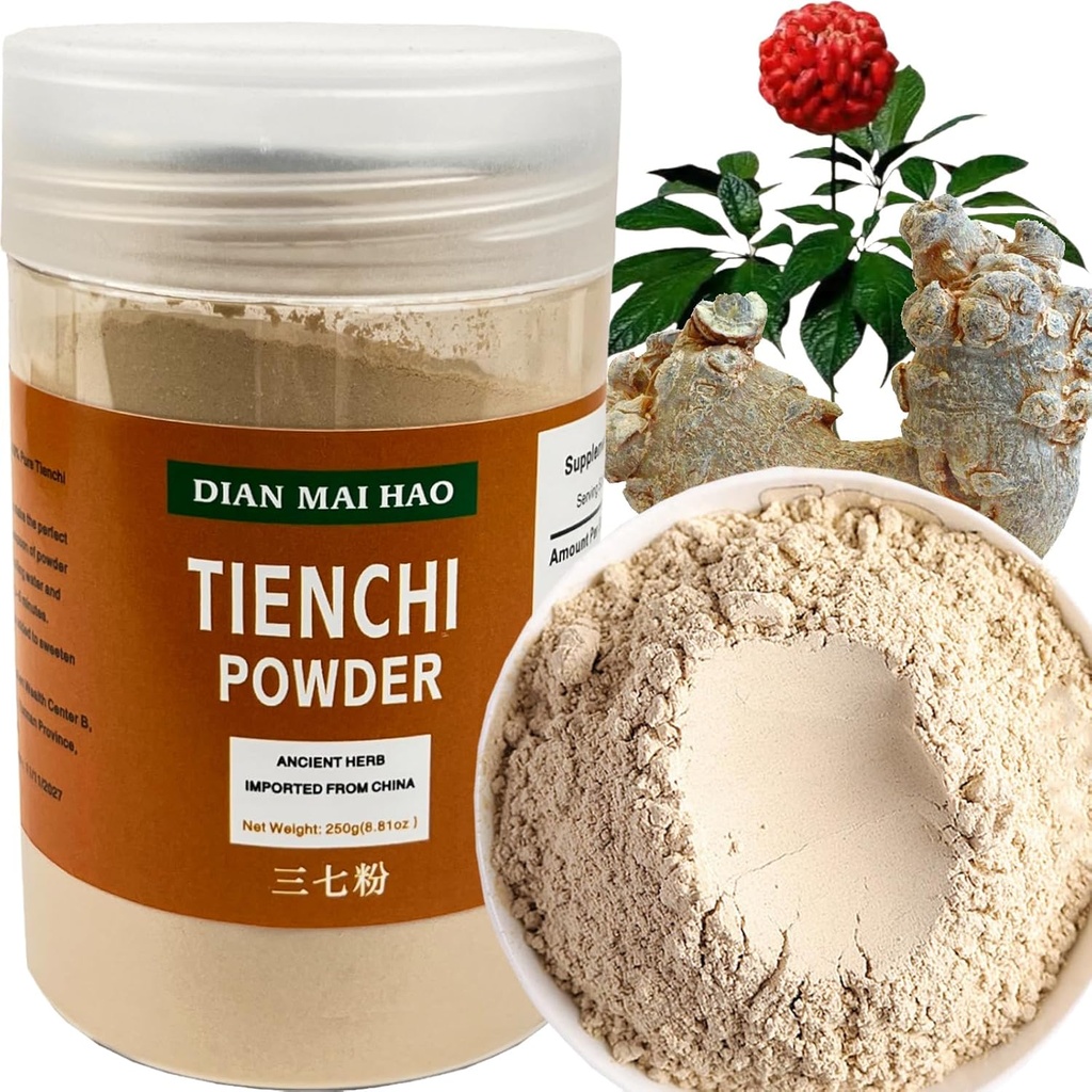 100% Superfijn Pure Natural Yunnan Wenshan Notoginseng Tien Chi Root San Qi Tienchi Powder 250g