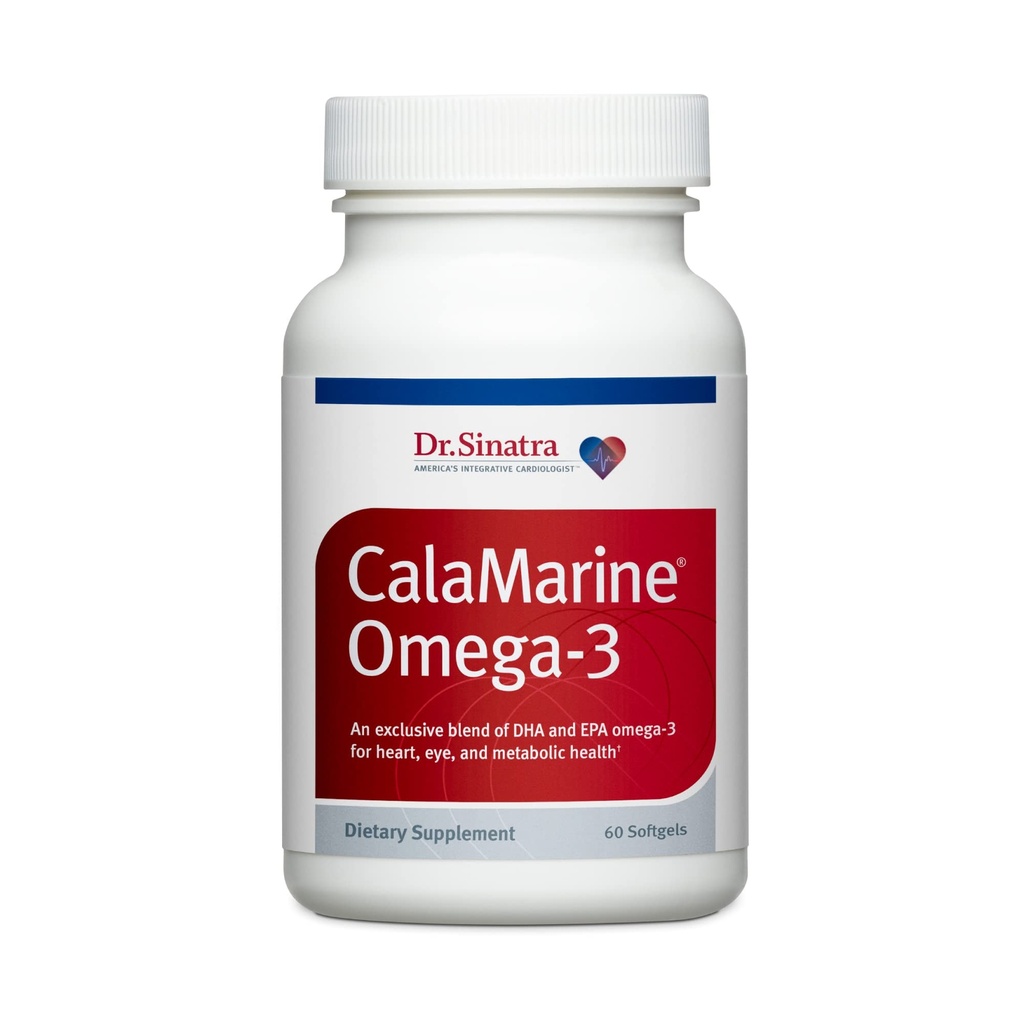 Dr. Sinatra CalaMarine Omega-3 Supplement met DHA en EPA, klinische graad voor hersenen, hart, en ooggezondheid, 60 Softgels