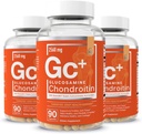 Essentiële elementen Glucosamine Chondroitin MSM Boswellia Serrata Hyaluronzuur supplement Gezamenlijke ondersteuning Antioxidant supplement voor flexibiliteit - 270 capsules (3 verpakkingen)
