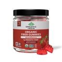 ORGANISCHE INDIA Vezel Gummies voor volwassenen - Prebiotic Fiber, Dieetsupplement, Digestieve Gezondheid voor mannen & vrouwen, Veganistisch, Lage Suiker, Niet-GMO - Aardbei, 60 Gummies