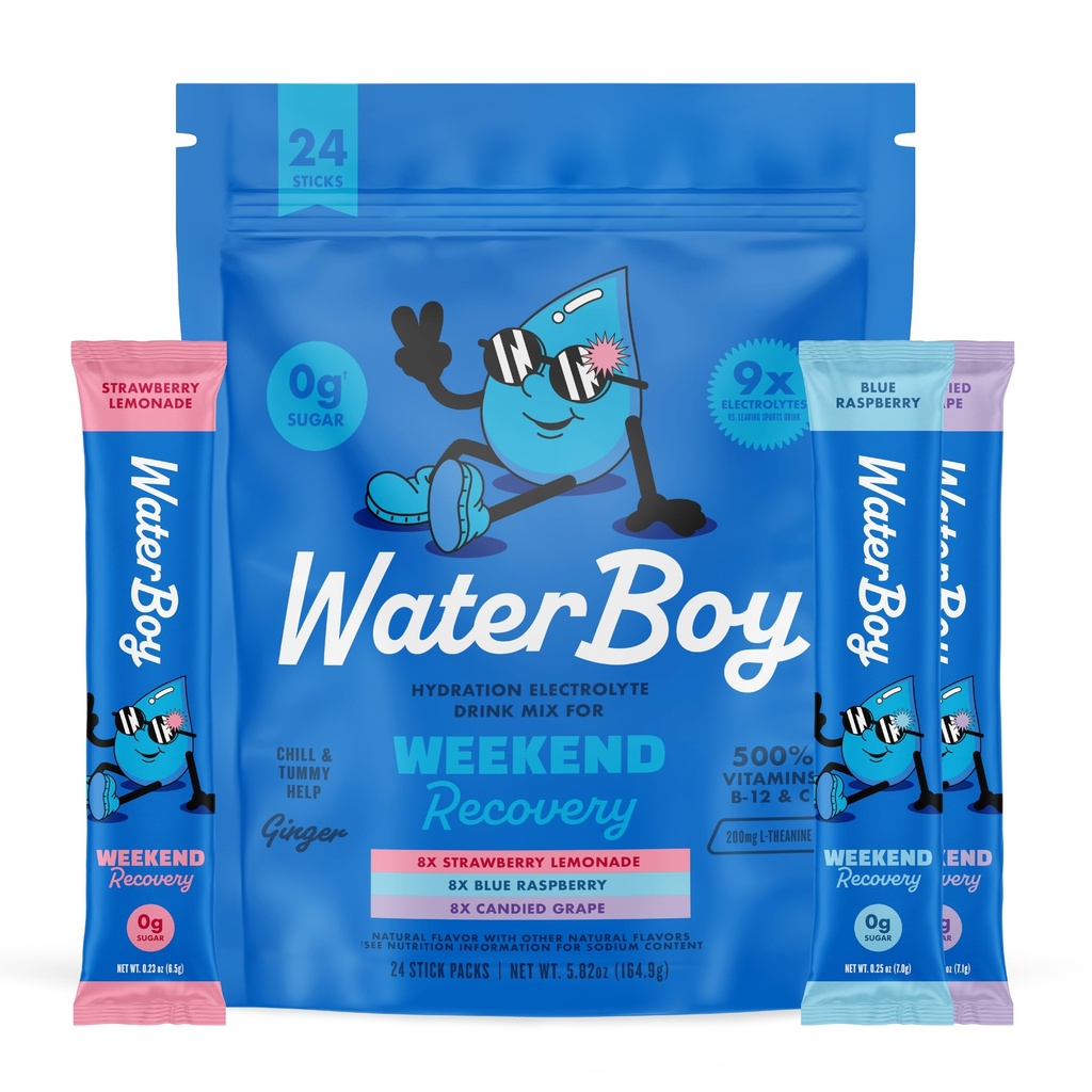 Waterboy Weekend Recovery Variëteit 3200mg Electrolyte Powder Packets 