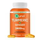 Curcumine turcumaque avec poivre noir et gingembre, 2400mg Extrait turcumaque avec 95% Curcuminoïdes, Supplément de force supplémentaire, Absorption améliorée, Supplément de soutien interarmées, 105 Compte