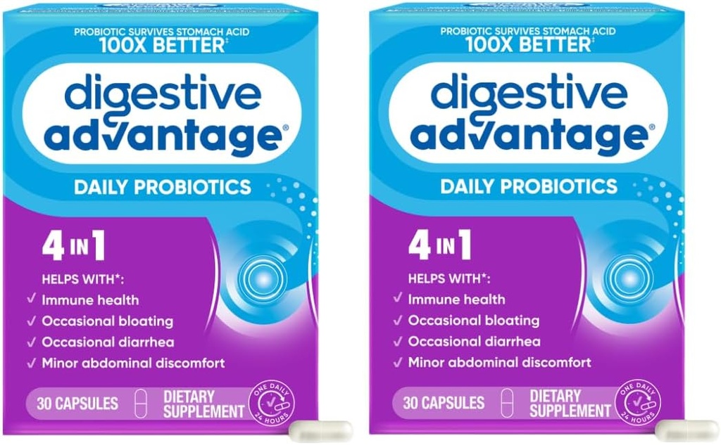 Digestief voordeel Dagelijkse Probiotica, 30 capsules (verpakking van 2)