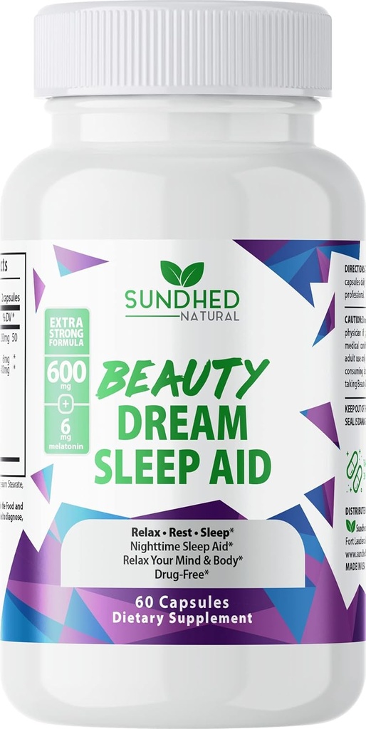 Sleep Aid Beauty Droom Slaaphulp is een niet-gewoonte vorm van slaap Formule met Melatonine en Valeriaan Root, slaap verbazingwekkend en wakker refresh, verkrijgen van een natuurlijke slaap, Made in USA