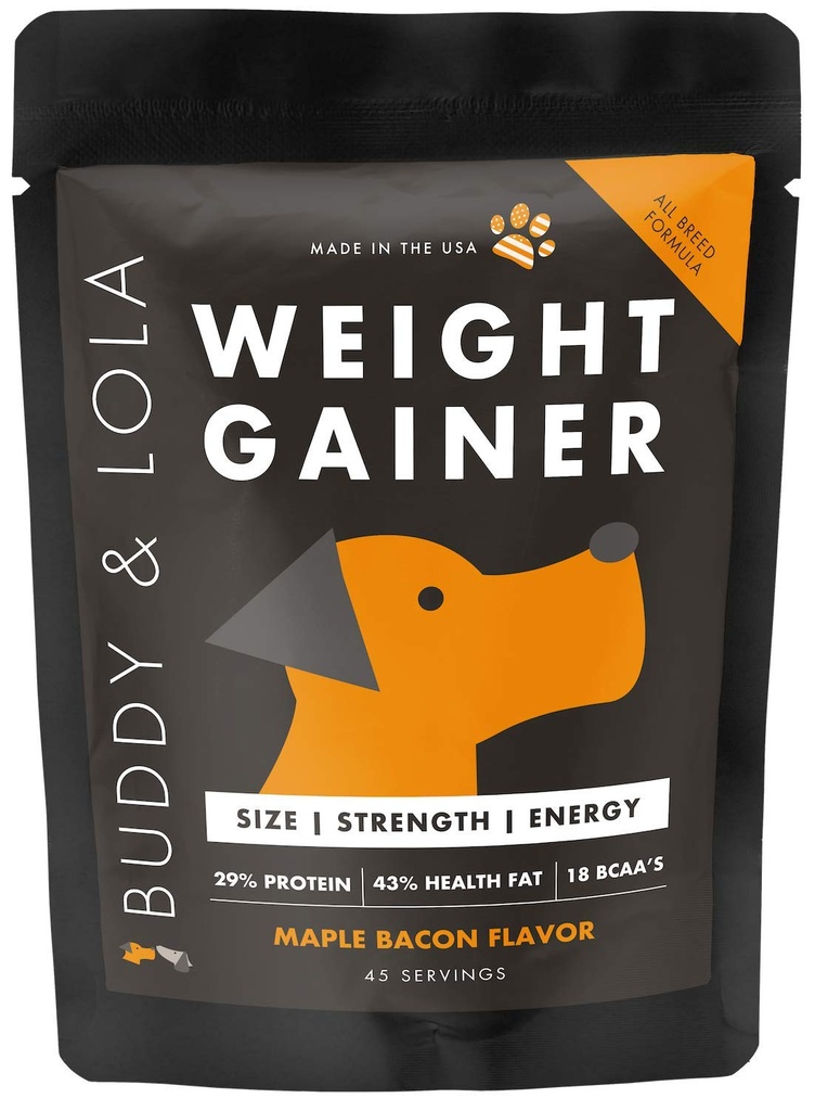 Buddy & Lola Hond gewicht Gainer - Hondensupplement voor gewicht Gain - Honden Protien poeder voor Max Muscle Builder, Hoge Calorie Supplement voor Alle Honden & Ras inc Bully. Pro Food Topper - Made in The USA