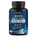 Probiotica voor mannen Digestieve Gezondheid, 120 miljard CFU Mens Probiotica met Digestieve Enzymen & Prebiotica & Saw Palmetto & Cranberry for Gut, Prostate & Urinary Tract Health, Plank Stable, 90 Capsules