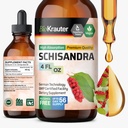 BIO KRAUTER® Schisandra for Calm & Relaxation - Pure Vegan Mood Support Supplement - Liquid Schisandra Berry 4 Fl.Oz - Natural Calm Drops 650 mg per Serving, 56-Day Supply, Alcohol & Sugar Free