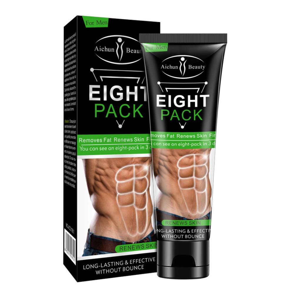AICHUN BEAUTY Eight Pack for Men Strong Waist Manly Torso Smooth Lines Pers Fitness Belly Burning Muscle Fat Remove Renews Skin Weight Loss Slimming Cream 80g
