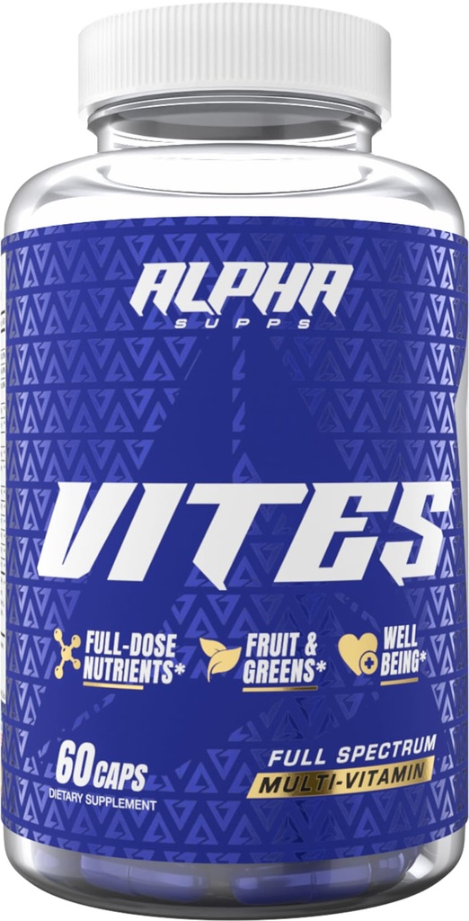 Alpha Suppose les vitamines multivitamines masculines, supplément quotidien complet avec des fruits, légumes, énergie, immunitaire et soutien de la prostate - Vitamines alimentaires complètes quotidiennes avec des antioxydants et des enzymes digestives