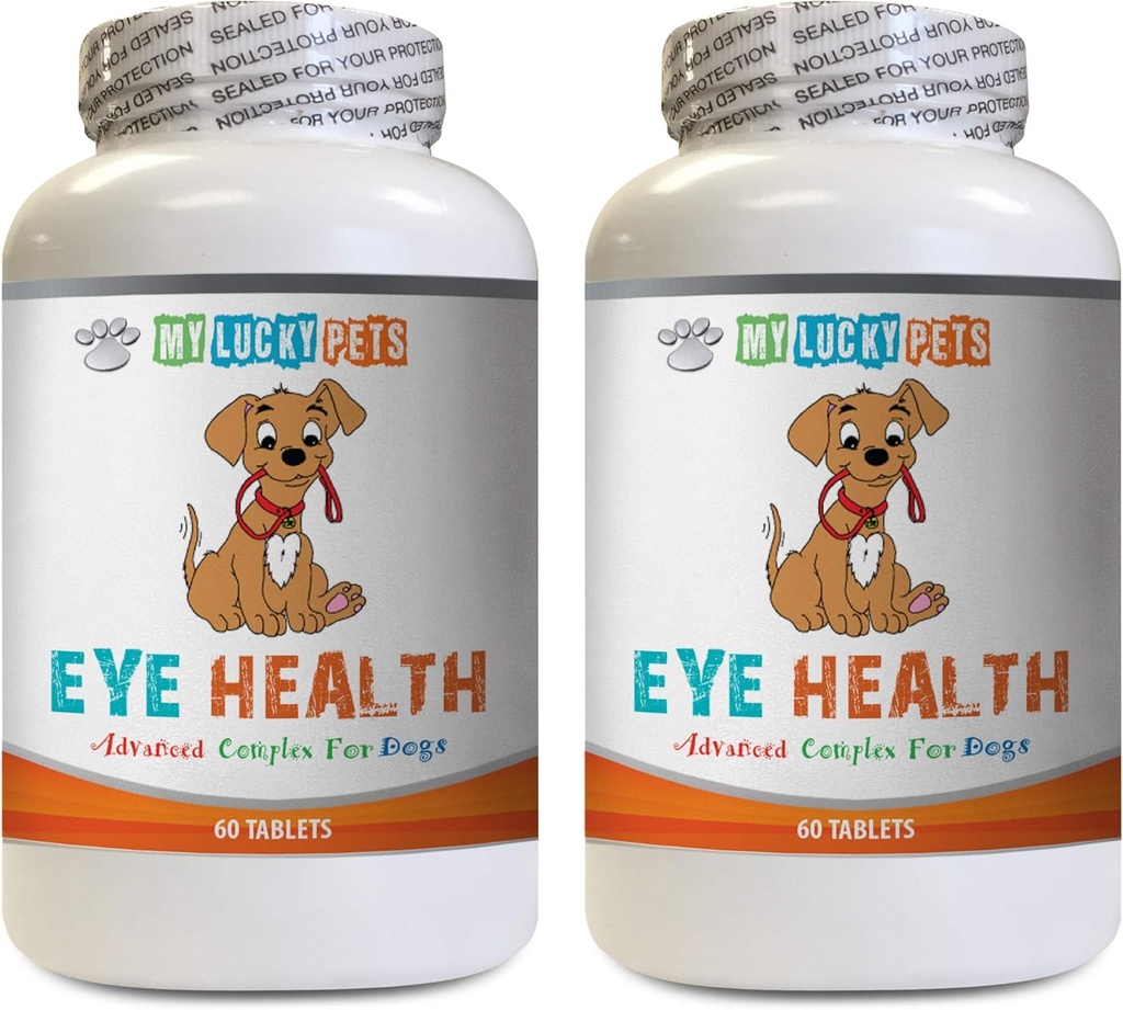 Hondenoog Supplement - Hondenoog Gezondheid - Geavanceerde Formule - Voordelen Visie - Immuun Ondersteuning - Honden Vitamine Hart - 2 Flessen (120 Treats)
