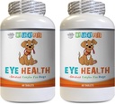 Supplément pour les yeux de chien - Santé des yeux de chien - Formule avancée - Avantages Vision - Soutien immunitaire - Coeur en vitamine de chien - 2 bouteilles (120 gâteries)