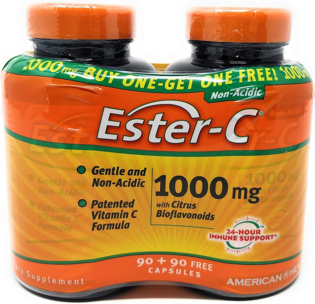 American Health Products Ester-C 1000mg met Citrus Bioflavonoïden 90 + 90 Free 90+90 Capsule