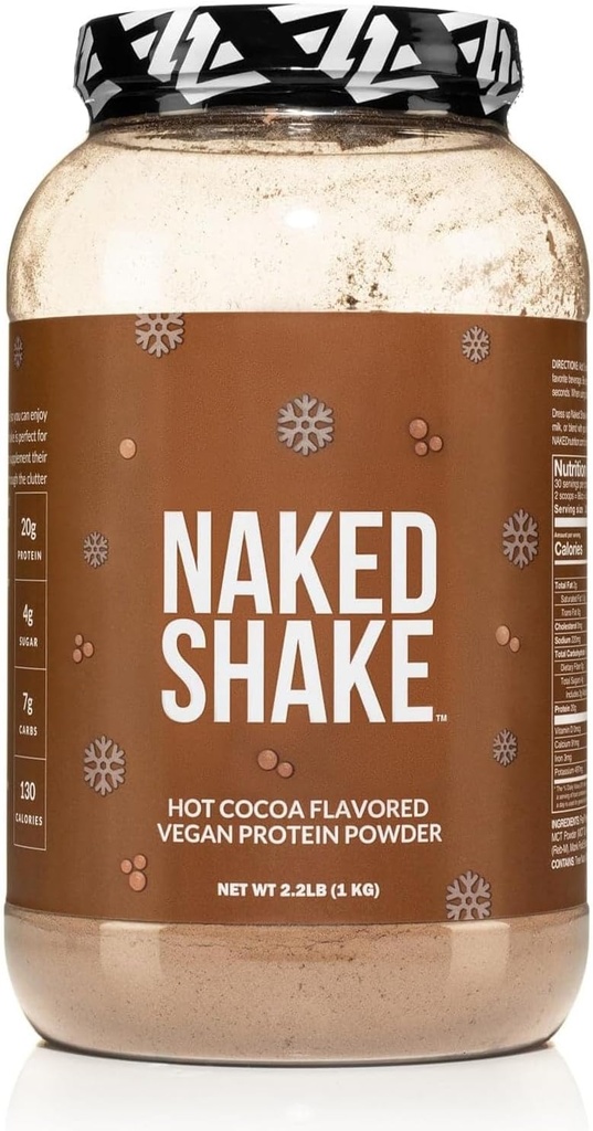 Naked Shake - Hot Cocoa Proteine Shake - Plant Based Proteine Powder met McT Oil - Glutenvrij, Soy-Free, Geen Gmos of kunstmatige zoetstoffen - 30 porties