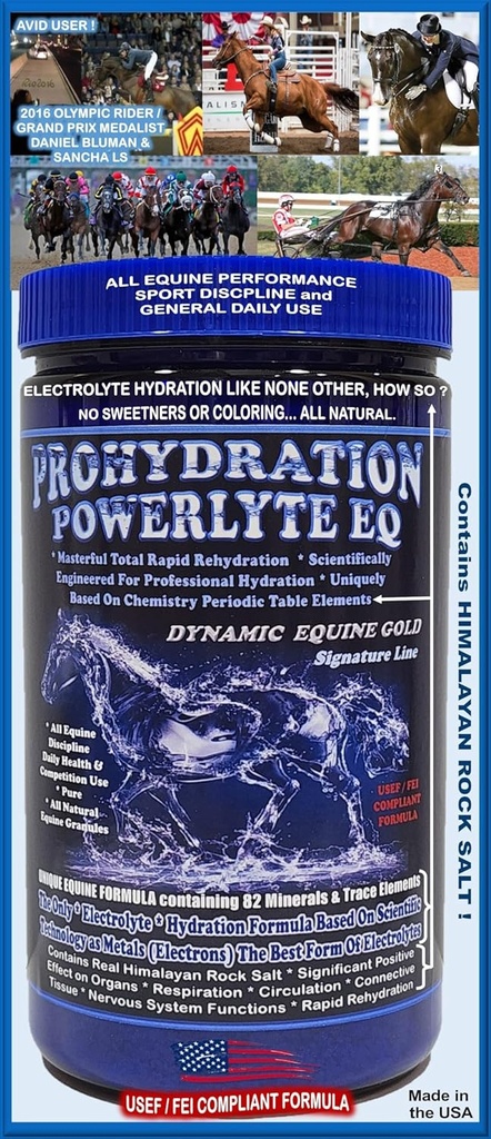 PROHYDRATION EQ...The New Rase in Equine Electrolyte / Professional Hydration Matrix System Formula. 1080g (60 dagen)