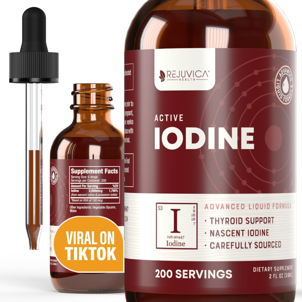 Actieve jood - naakte jooddruppels - vloeibare levering voor betere absorptie - Ondersteunt gezonde energie, vitaliteit en jodiumniveaus
