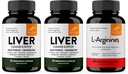 Sandhu's Lever Vernieuwen Reiniging & L-Arginine met Nitric Oxide Precursor Capsules Ondersteunt Immune, Digestieve Gezondheid, Energie en Gezonde Oplage